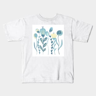 Abstract flowers background Kids T-Shirt